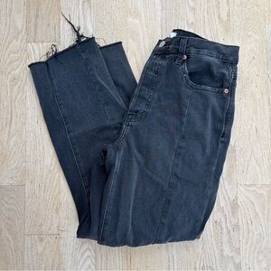 Pistola Charlie High Rise Straight Jeans 28 Black